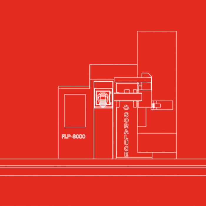 CNC horizontálna fréza Soraluce FLP 8000 so zásobníkom na 60 nástrojov na presné frézovanie dielov do hmotnosti 5 ton a maximálnych rozmerov 8.000 x 1.300 x 2.500 mm